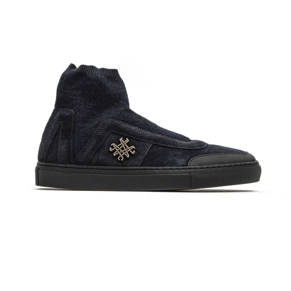Mr&Mrs Italy Blue Leather Womens Ankle Boot